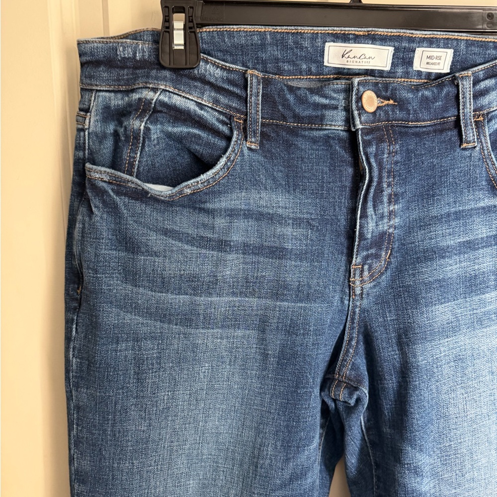 KanCan Women's Straight Leg Jeans in Blue mid rise relaxed fit 29 casual school - Picture 9 of 10